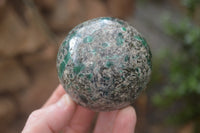 Polished Emerald Mica In Matrix Spheres x 2 From Mutoko, Zimbabwe