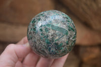 Polished Emerald Mica In Matrix Spheres x 2 From Mutoko, Zimbabwe