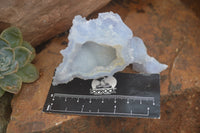 Natural Etched Blue Chalcedony Specimens x 6 From Nsanje, Malawi