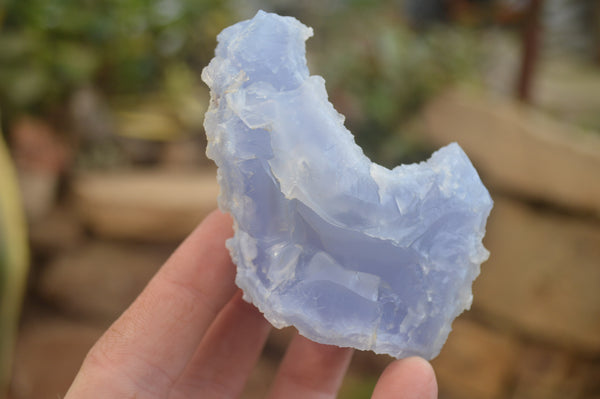 Natural Etched Blue Chalcedony Specimens x 6 From Nsanje, Malawi