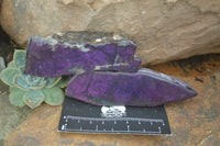 Polished On One Side Metallic Purpurite x 12 From Namibia