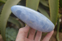 Polished Blue Calcite Standing Free Forms x 2 From Ihadilalana, Madagascar