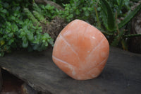 Polished Orange Twist Calcite Standing Free Form x 1 From Maevantanana, Madagascar