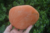 Polished Orange Twist Calcite Standing Free Form x 1 From Maevantanana, Madagascar