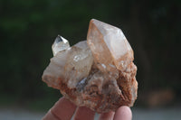 Natural Smokey Phantom Quartz Clusters x 6 From Luena, Congo