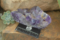 Polished Amethyst Clusters x 2 From Zambia