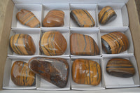 Polished Tiger's Eye Free Forms x 12 From Prieska, South Africa