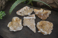 Natural Limonite Quartz Clusters x 5 From Solwezi, Zambia