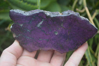 Polished On One Side Metallic Purpurite x 3 From Namibia