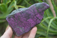 Polished On One Side Metallic Purpurite x 3 From Namibia