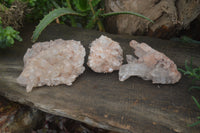 Natural Quartz Clusters x 3 From Madagascar