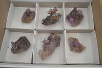 Hand Made Amethyst Conglomerate Specimens x 6 From Chiredzi, Zimbabwe