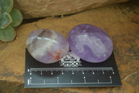 Polished Chevron Amethyst Palm Stones x 20 From Madagascar