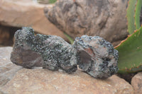 Natural Libethenite Crystals On Dolomite Matrix Specimens x 3 From Shituru, Congo