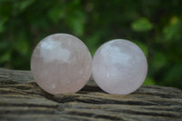 Polished Rose Quartz Spheres x 6 From Madagascar