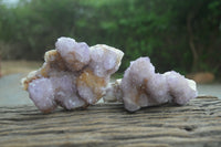 Natural Ametrine Spirit Quartz Clusters x 3 From Boekenhouthoek, South Africa