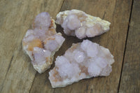 Natural Ametrine Spirit Quartz Clusters x 3 From Boekenhouthoek, South Africa