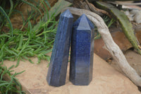 Polished Lazulite Points x 2 From Madagascar