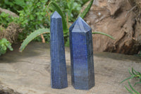 Polished Lazulite Points x 2 From Madagascar