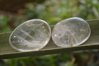 Polished Clear Quartz Palm Stones x 24 From Madagascar