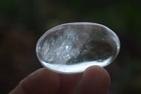 Polished Clear Quartz Palm Stones x 24 From Madagascar