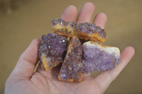 Natural Amethystos Amethyst Plates x 20 From Kwaggafontein, South Africa