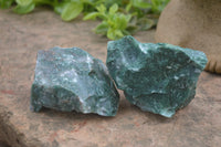 Natural Swazi Jade Cobbed Specimens x 12 from Swaziland