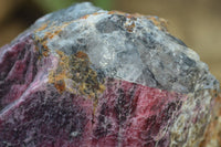 Natural Rhodonite Cobbed Specimens x 6 From Zimbabwe