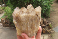 Natural Cascading Smokey Quartz Clusters x 2 From Luena, Congo