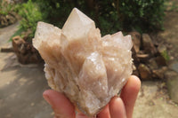 Natural Cascading Smokey Quartz Clusters x 2 From Luena, Congo