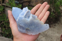 Natural Etched Blue Chalcedony Specimens x 4 From Nsanje, Malawi