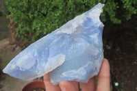 Natural Etched Blue Chalcedony Specimens x 4 From Nsanje, Malawi