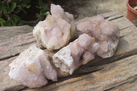 Natural Amethyst Spirit Quartz Clusters x 4 From Boekenhouthoek, South Africa