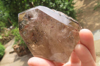 Polished Smokey Window Quartz Crystals x 2 From Madagascar