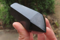 Polished Double Terminated Black Basalt Points x 6 From Madagascar