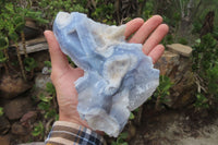 Natural Etched Blue Chalcedony Specimens x 3 From Nsanje, Malawi