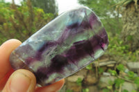 Polished Watermelon Fluorite Free Forms x 12 From Uis, Namibia