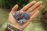 Polished Watermelon Fluorite Free Forms x 12 From Uis, Namibia