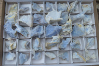 Natural Etched Blue Chalcedony Specimens x 35 From Nsanje, Malawi