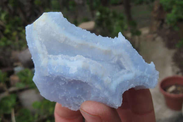 Natural Etched Blue Chalcedony Specimens x 35 From Nsanje, Malawi