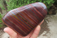 Polished Tiger Iron Jasper Standing Free Forms x 4 From Northern Cape, South Africa