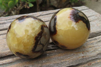 Polished Septerye Spheres x 6 From Mahajanga, Madagascar