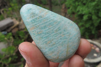 Polished Amazonite Palm Stones x 24 from Zimbabwe