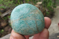 Polished Amazonite Palm Stones x 24 from Zimbabwe