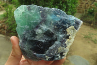 Natural Watermelon Fluorite Cobbed Specimens x 6 From Uis, Namibia