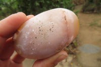 Polished Flower Agate Palm Stones x 12 From Madagascar