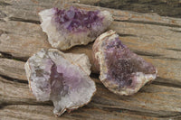 Natural Zululand Amethyst Agate Geodes x 12 from Jozini, South Africa