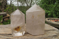 Polished Smokey Quartz Points x 2 From Madagascar