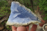 Natural Blue Lace Agate Geode Specimens x 6 From Malawi