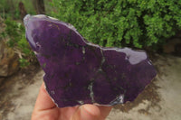 Polished On One Side Metallic Purpurite Specimens x 3 From Namibia